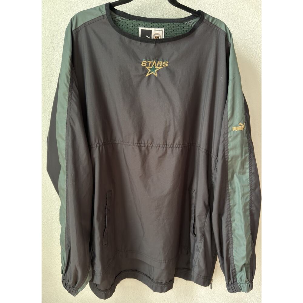 Vintage VTG 1990s Dallas Stars NHL Puma Windbreaker Pullover Men’s XL Hockey